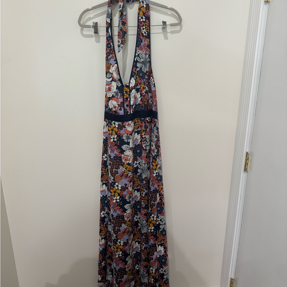 Modcloth Multicolor Floral Backless Dress